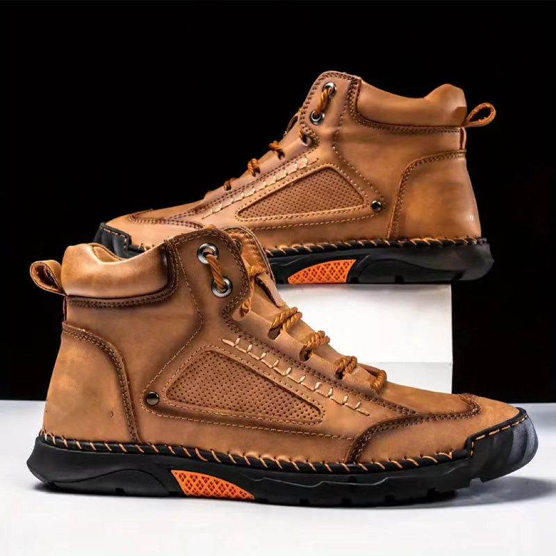 💥Heißer Ausverkauf - 50 % RABATT-Gratis versand💥Stilvolle handgenähte Herrenstiefel mit flacher Sohle