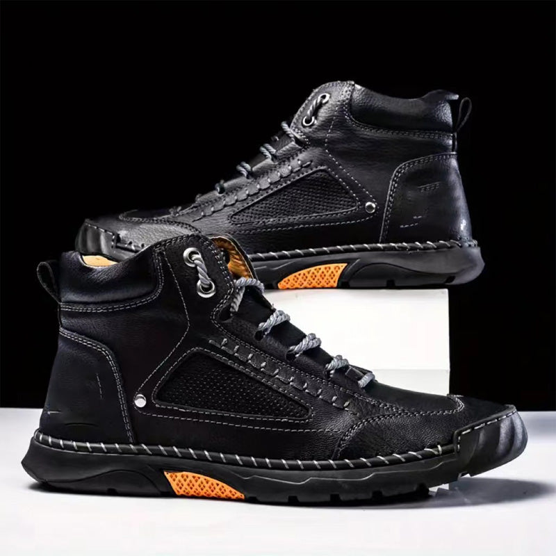 💥Heißer Ausverkauf - 50 % RABATT-Gratis versand💥Stilvolle handgenähte Herrenstiefel mit flacher Sohle