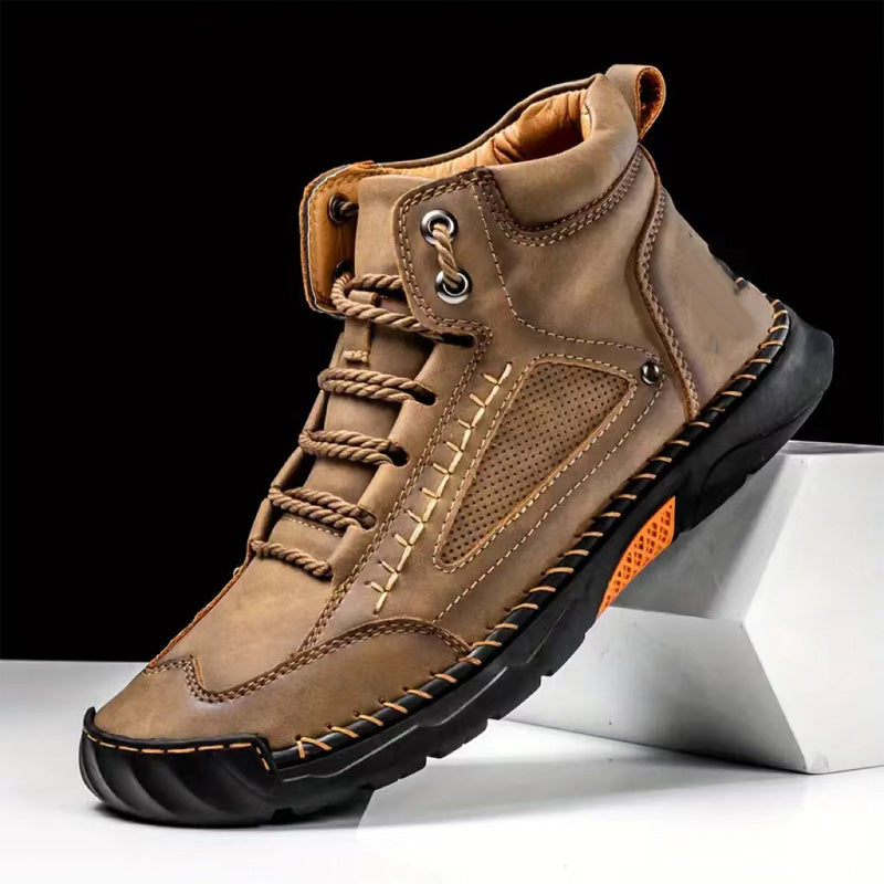 💥Heißer Ausverkauf - 50 % RABATT-Gratis versand💥Stilvolle handgenähte Herrenstiefel mit flacher Sohle