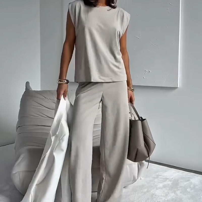 🌹Fashionable Wear🌹🔥Damen T-Shirt und weit geschnittene Hose, 2-teilig🔥✨24-Stunden-Rabatte für begrenzte Zeit✨