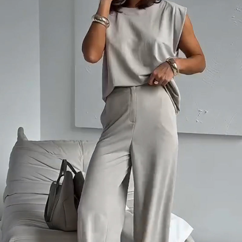 🌹Fashionable Wear🌹🔥Damen T-Shirt und weit geschnittene Hose, 2-teilig🔥✨24-Stunden-Rabatte für begrenzte Zeit✨