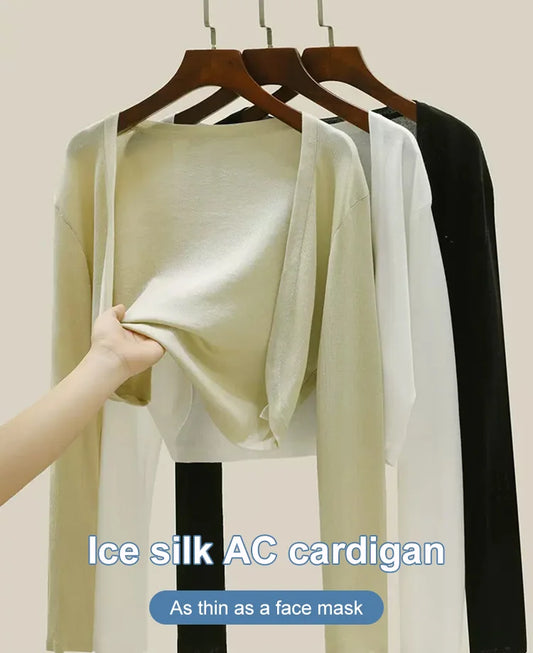 Eisseiden-Cardigan-Klimaanlage-Shirt