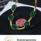 Smaragd Halskette Ohrringe Armband