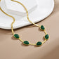 Smaragd Halskette Ohrringe Armband