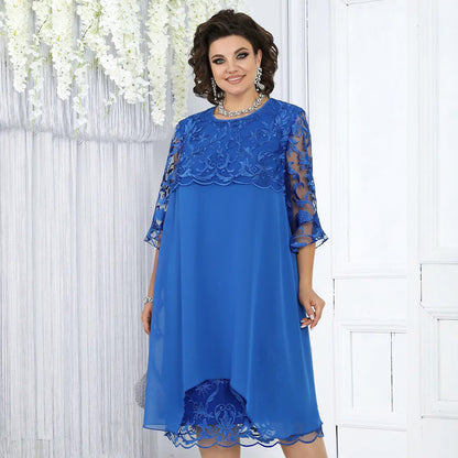 🌸💗Limited Time Half Price Offer💖Spitzen-Midikleid für Damen in lockerer Passform✈️ Kostenloser Versand bei 2 Einkäufen ✈️