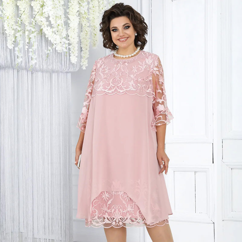 🌸💗Limited Time Half Price Offer💖Spitzen-Midikleid für Damen in lockerer Passform✈️ Kostenloser Versand bei 2 Einkäufen ✈️