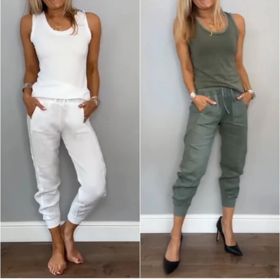 🌿Zweiteiliges Set in Volltonfarbe für Damen