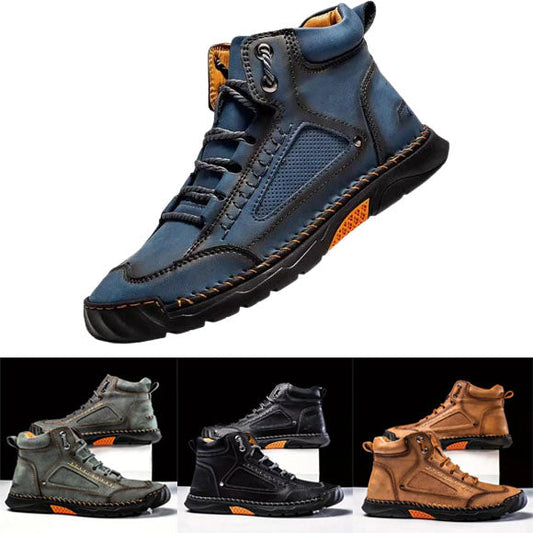 💥Heißer Ausverkauf - 50 % RABATT-Gratis versand💥Stilvolle handgenähte Herrenstiefel mit flacher Sohle