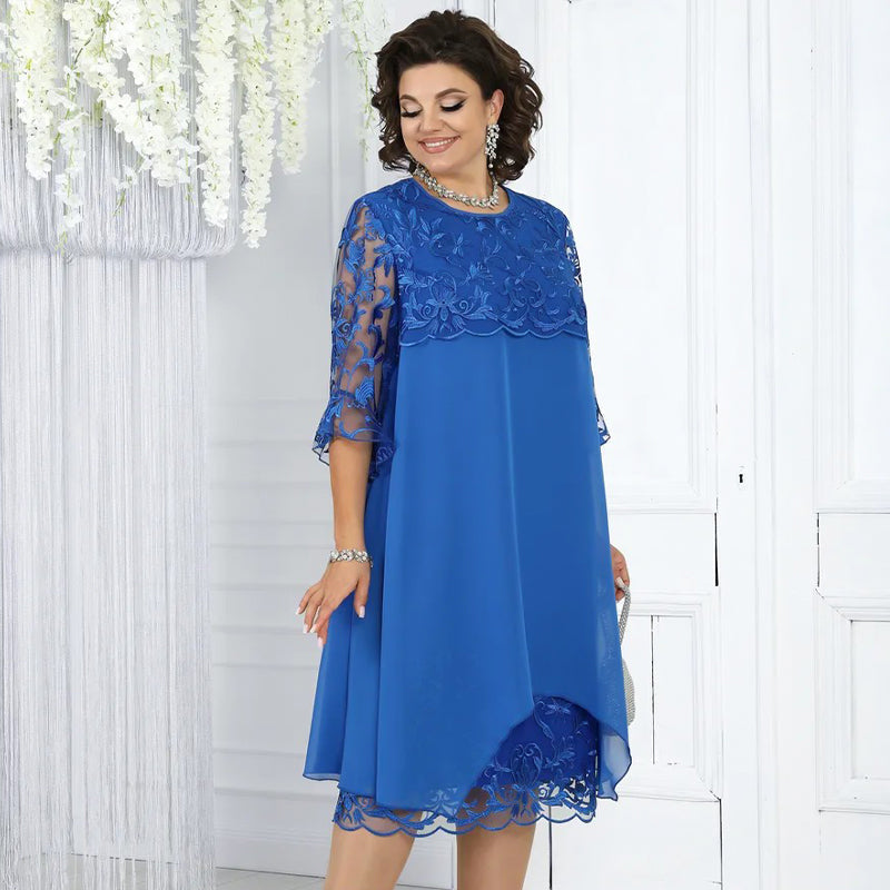 🌸💗Limited Time Half Price Offer💖Spitzen-Midikleid für Damen in lockerer Passform✈️ Kostenloser Versand bei 2 Einkäufen ✈️