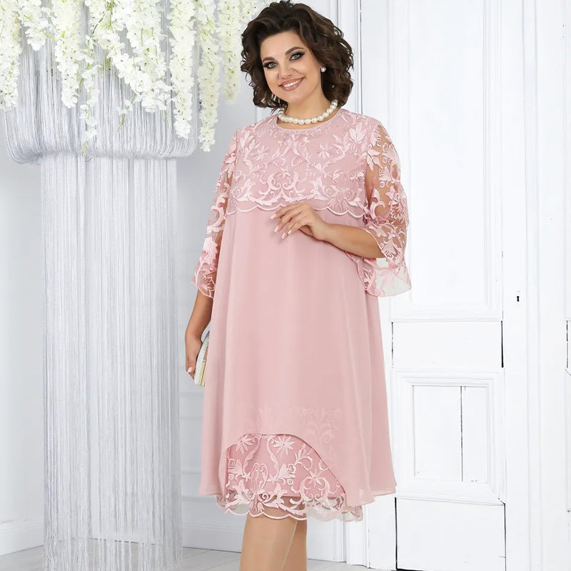 🌸💗Limited Time Half Price Offer💖Spitzen-Midikleid für Damen in lockerer Passform✈️ Kostenloser Versand bei 2 Einkäufen ✈️