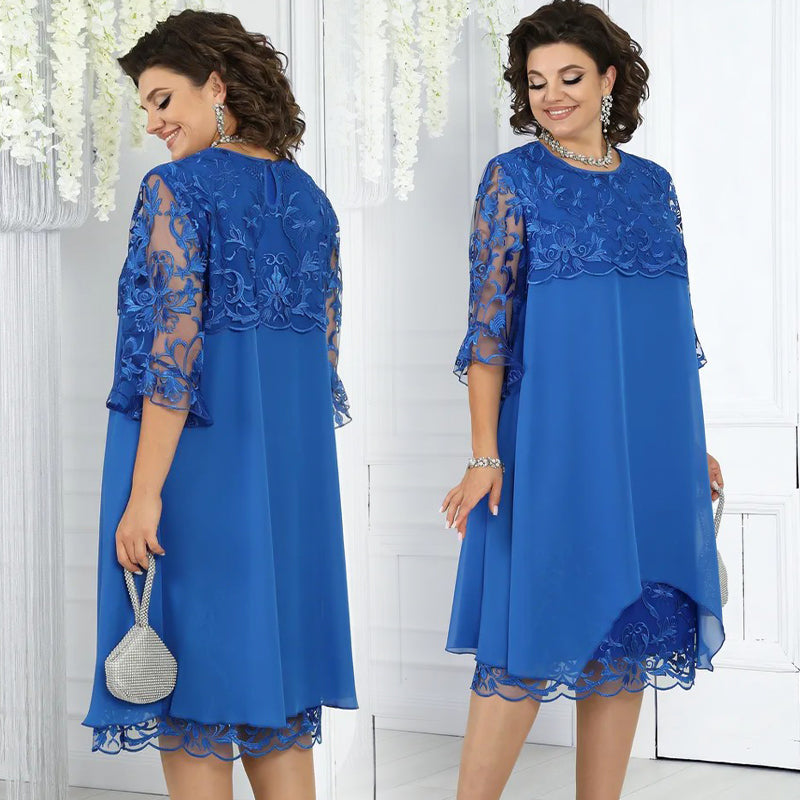 🌸💗Limited Time Half Price Offer💖Spitzen-Midikleid für Damen in lockerer Passform✈️ Kostenloser Versand bei 2 Einkäufen ✈️