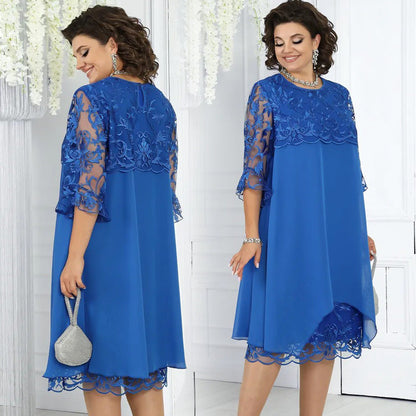 🌸💗Limited Time Half Price Offer💖Spitzen-Midikleid für Damen in lockerer Passform✈️ Kostenloser Versand bei 2 Einkäufen ✈️