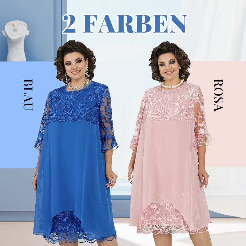 🌸💗Limited Time Half Price Offer💖Spitzen-Midikleid für Damen in lockerer Passform✈️ Kostenloser Versand bei 2 Einkäufen ✈️