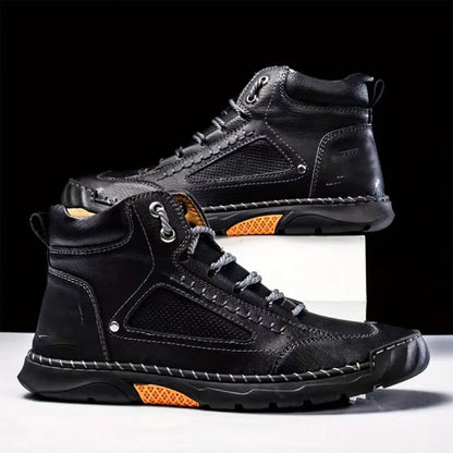 💥Heißer Ausverkauf - 50 % RABATT-Gratis versand💥Stilvolle handgenähte Herrenstiefel mit flacher Sohle