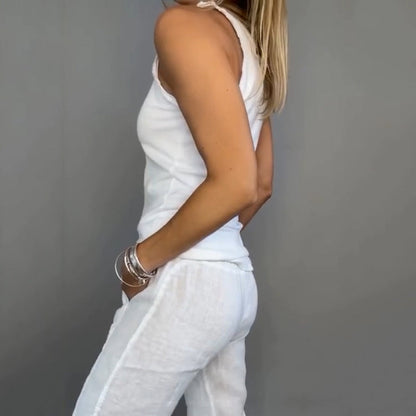 🌿Zweiteiliges Set in Volltonfarbe für Damen