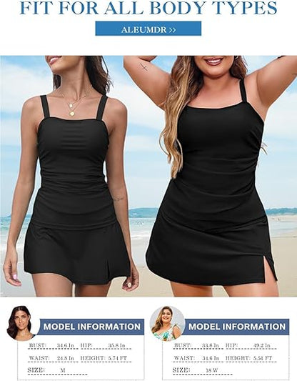 💥Letztes Tagessonderangebot 50% RABATT🩱Vintage-Tankini-Badeanzüge mit Bauchkontrolle für Damen