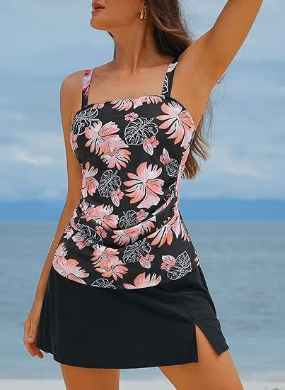 💥Letztes Tagessonderangebot 50% RABATT🩱Vintage-Tankini-Badeanzüge mit Bauchkontrolle für Damen