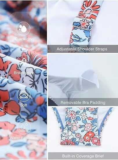 💥Letztes Tagessonderangebot 50% RABATT🩱Vintage-Tankini-Badeanzüge mit Bauchkontrolle für Damen